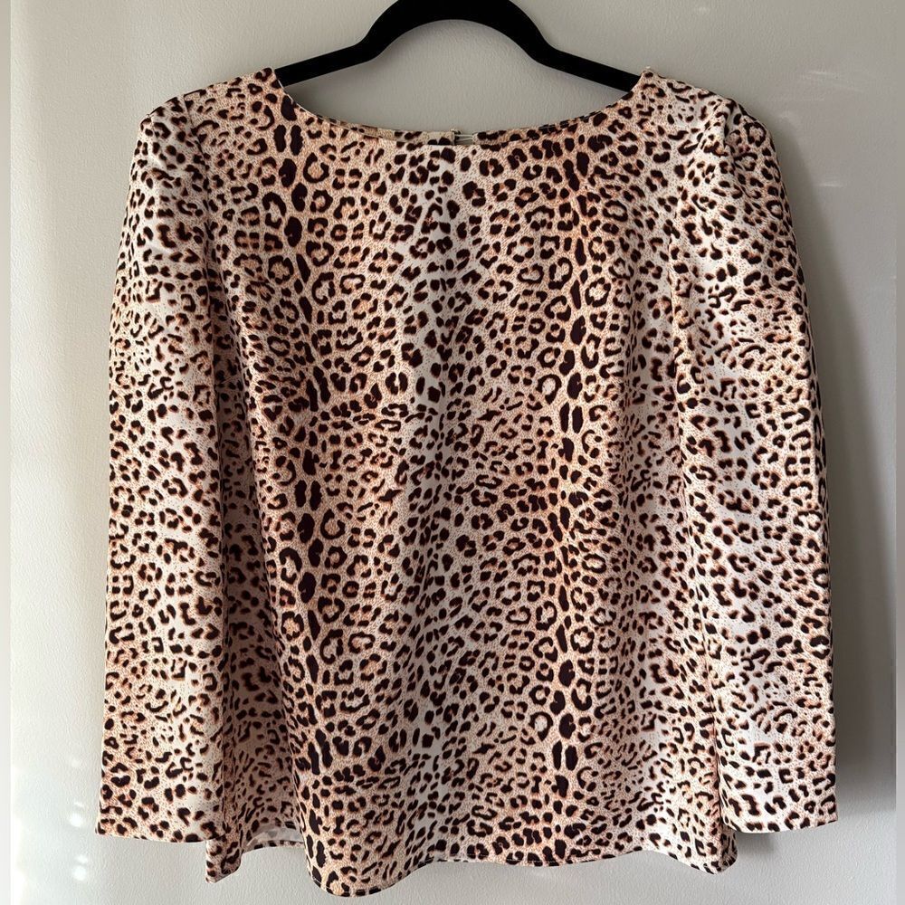 Vero Moda Vanessa Print 3/4 Leopard Print Women's Top Size Medium